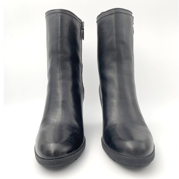 Prada Soft Calf Wedge Ankle Boots/Booties Black size 10.5/40.5 - Picture 3 of 6